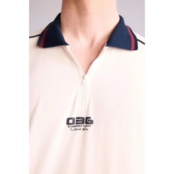 Defacto G5812AXER105 Ekru Loose Fıt Polo Tişört