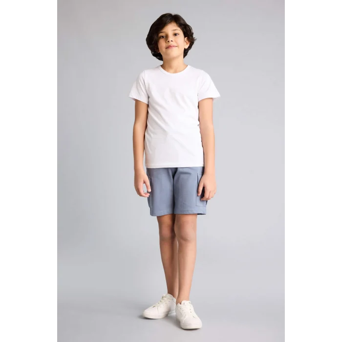 Defacto B5868A8GR171 Gri Regular Fıt Sweatshirt Kumaşı Şort Erkek Çocuk