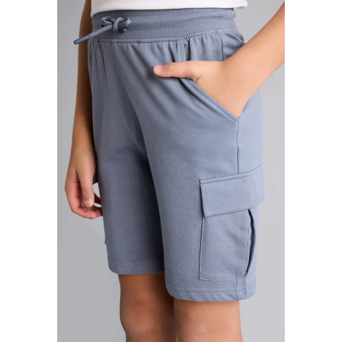 Defacto B5868A8GR171 Gri Regular Fıt Sweatshirt Kumaşı Şort Erkek Çocuk