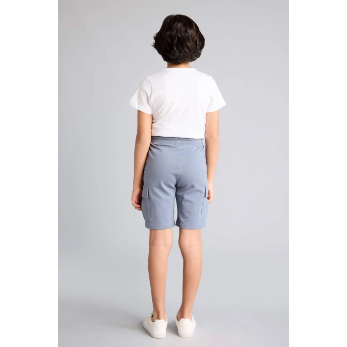 Defacto B5868A8GR171 Gri Regular Fıt Sweatshirt Kumaşı Şort Erkek Çocuk