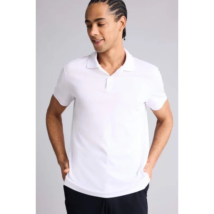 Defacto D9779AXWT34 Beyaz Slım Fıt Sporcu Pike Polo Tişört
