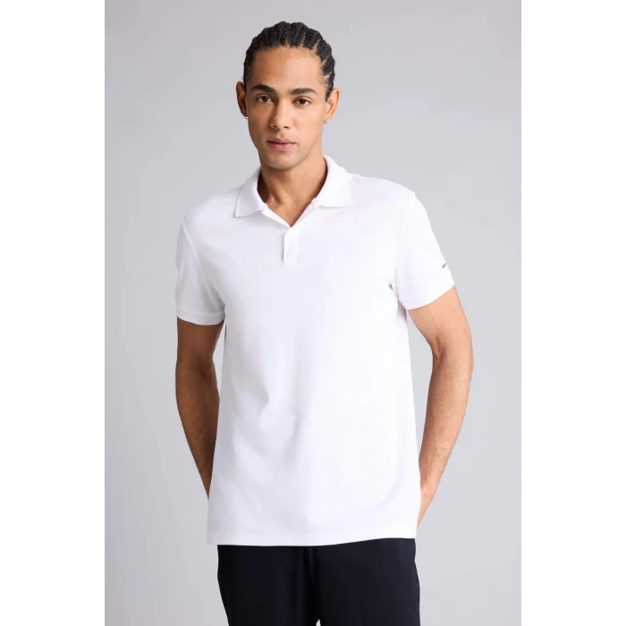 Defacto D9779AXWT34 Beyaz Slım Fıt Sporcu Pike Polo Tişört