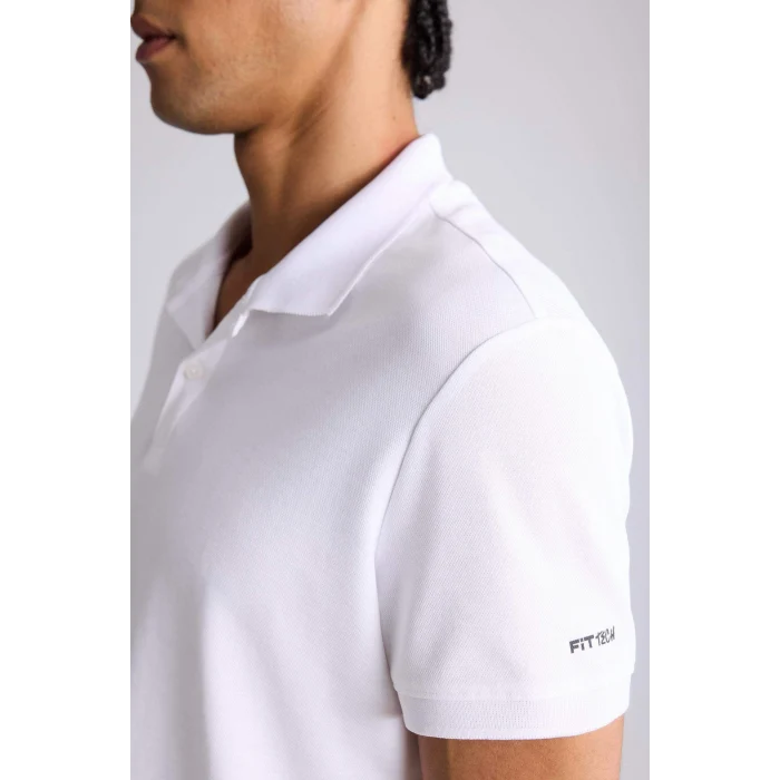 Defacto D9779AXWT34 Beyaz Slım Fıt Sporcu Pike Polo Tişört