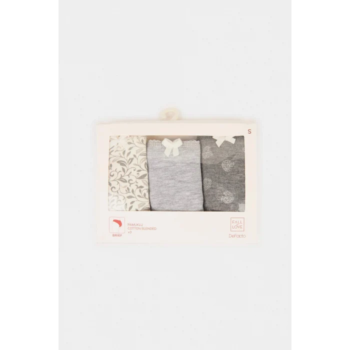 Defacto G8538AXGR93 Gri 3lü Slip Külot
