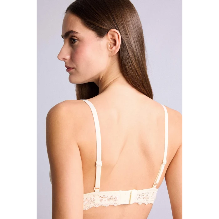 Defacto H0511AXER103 Ekru Dantelli Kapsız Pedsiz Balensiz Bralet