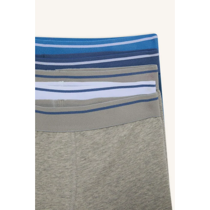 Defacto H1638A8IN103 İndigo Penye 5li Boxer Erkek Çocuk