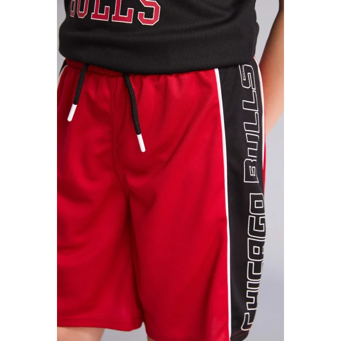 Defacto H2883A8RD70 Kırmızı NBA Chıcago Bulls Regular Fıt Şort Erkek Çocuk