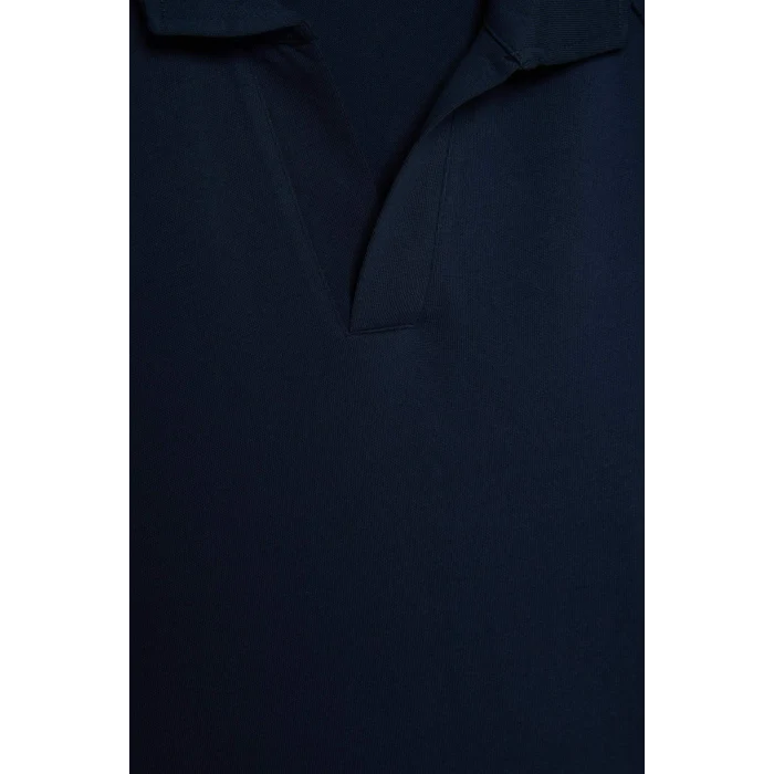 Defacto H2600AXNV256 Lacivert Loose Fıt Polo Yaka Kısa Kollu Polo Tişört