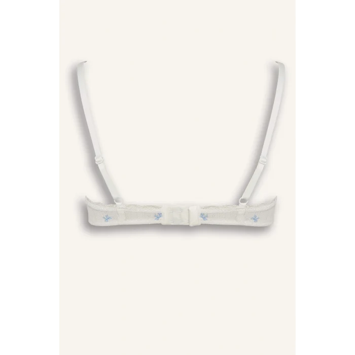 Defacto G6405AXBE550 Mavi Dantelli Ribana Çıkarılabilir Kap Pedli Balensiz Bralet
