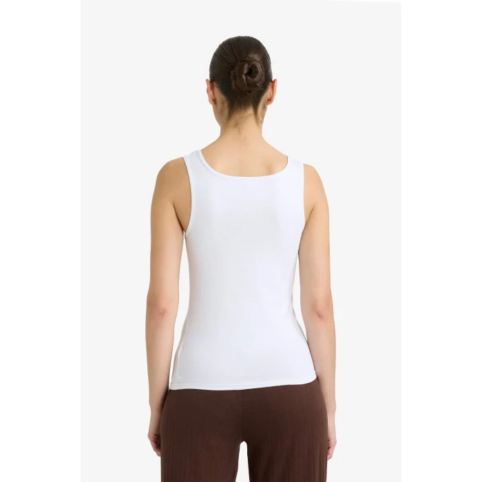 Defacto R9041AZWT34 Beyaz Regular Fıt Pamuklu Atlet