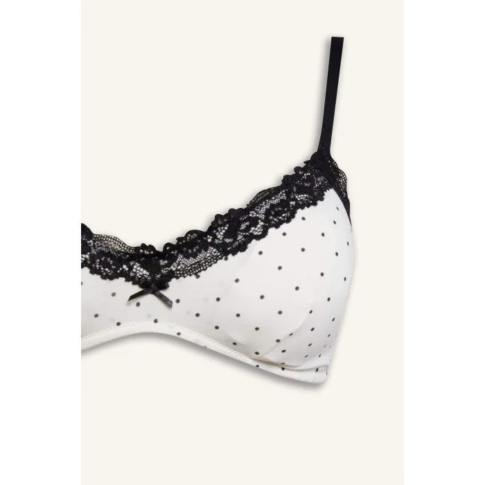 Defacto G6444AXER77 Ekru Dantel Detaylı Çıkarılabilir Kap Çıkarılabilir Pedli Balensiz Bralet