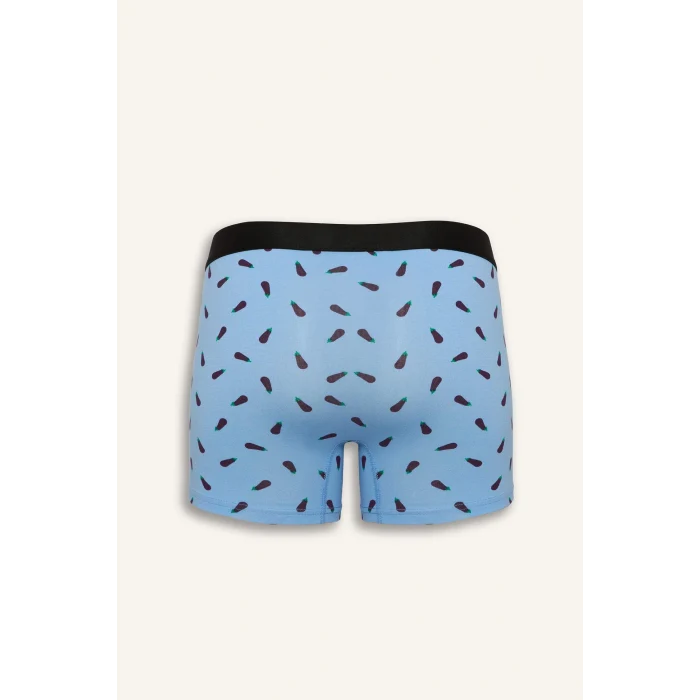 Defacto G9379AXBK81 Siyah Regular Fıt Sebze Baskılı 3lü Boxer