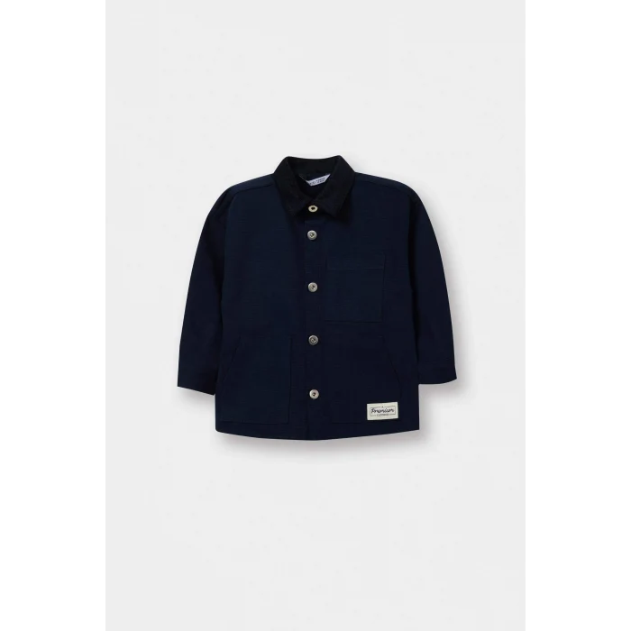 Defacto G6427A5NV31 Lacivert Gabardin Gömlek Erkek Bebek