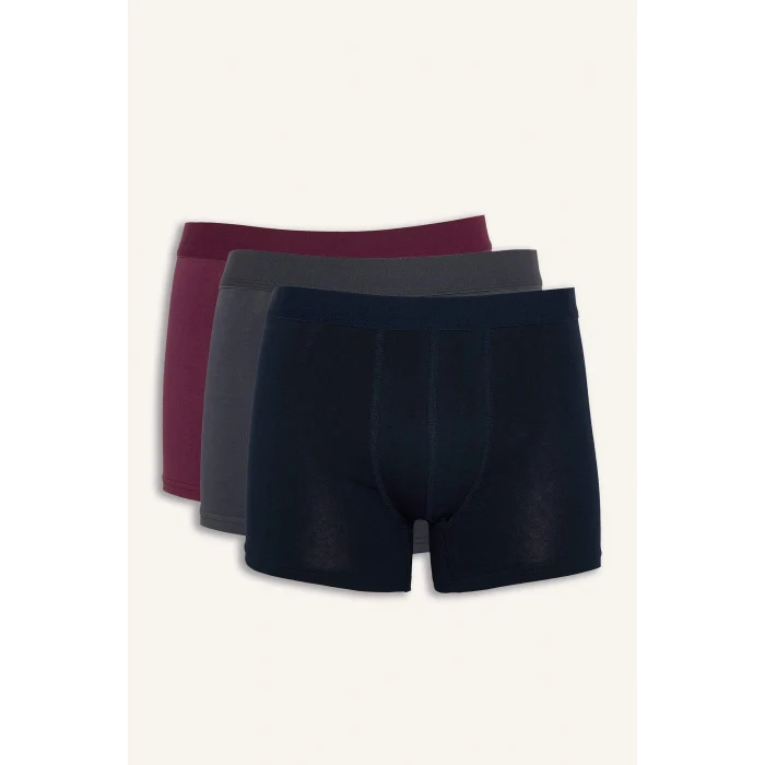 Defacto E0023AXPR102 Mor Regular Fıt 3lü Boxer