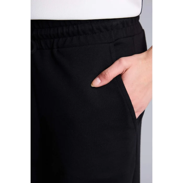 Defacto E7719AXBK81 Siyah Wıde Leg Geniş Paça Standart Boy Sporcu Pantolon