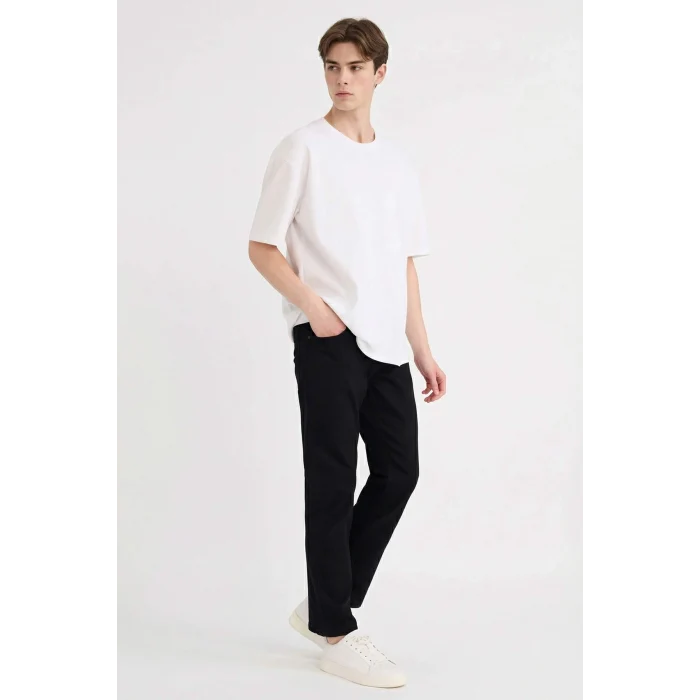 Defacto E6111AXNM40 Siyah Sergio Regular Fit Jean Pantolon