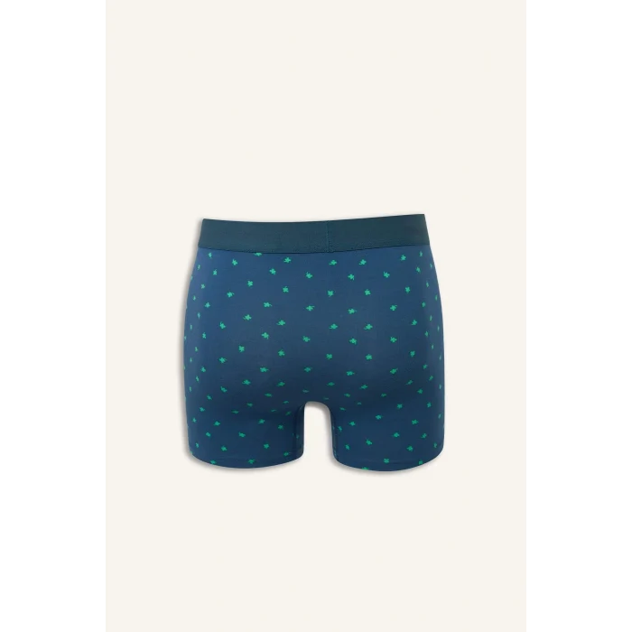 Defacto G9371AXGN614 Yeşil Regular Fıt Baskılı 3lü Boxer