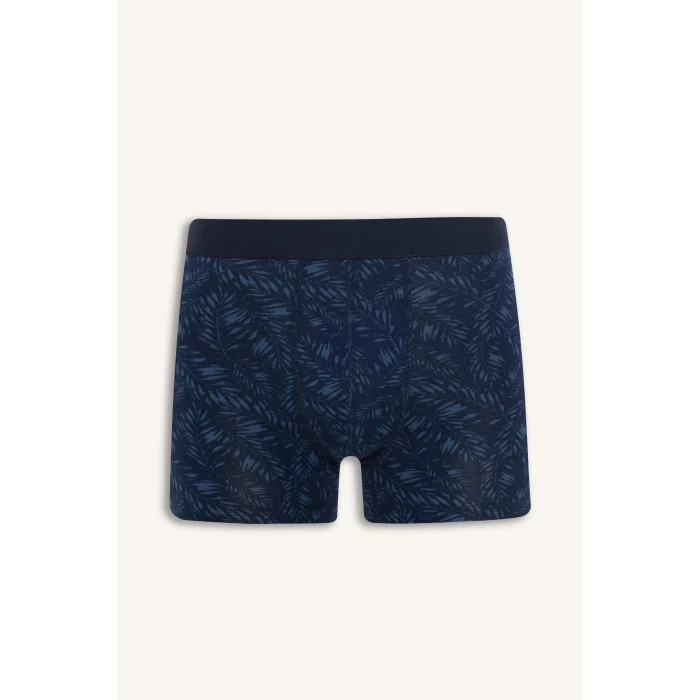 Defacto E5043AXBE364 Mavi Regular Fıt Baskılı 3lü Boxer