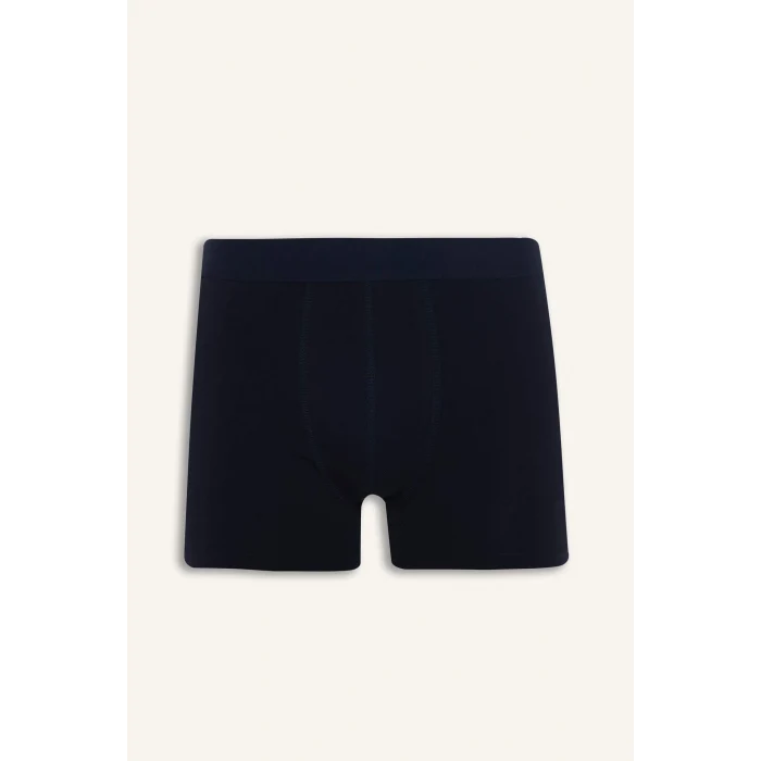 Defacto E5043AXBE364 Mavi Regular Fıt Baskılı 3lü Boxer