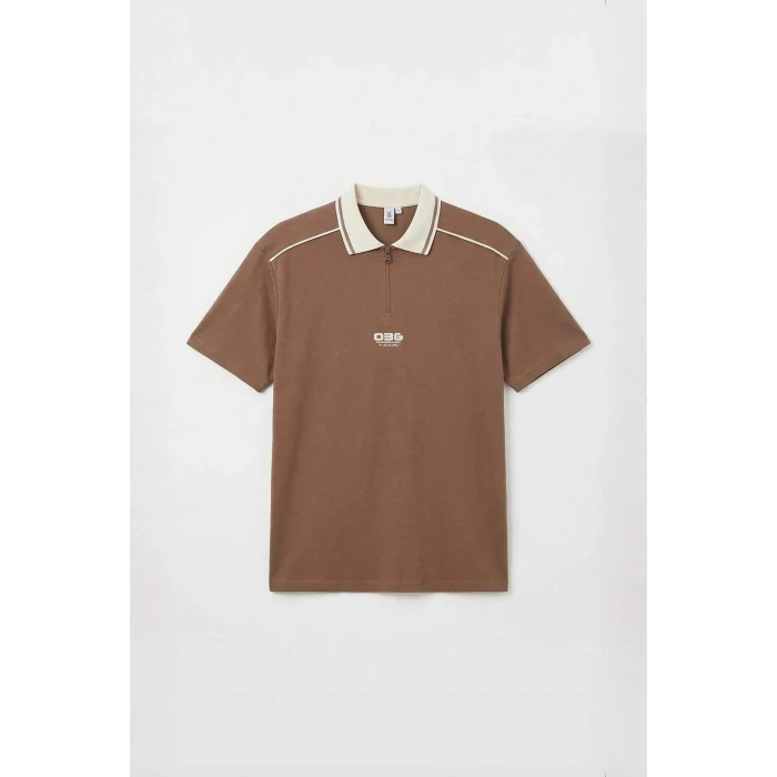 Defacto G5812AXBN604 Kahve Loose Fıt Polo Tişört