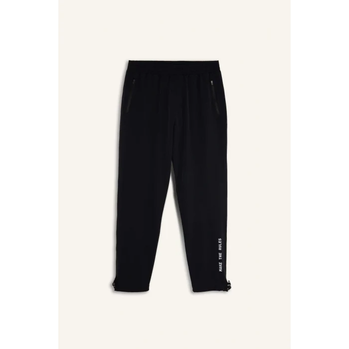 Defacto G5978AXBK81 Siyah Standart Fıt Dokuma Jogger