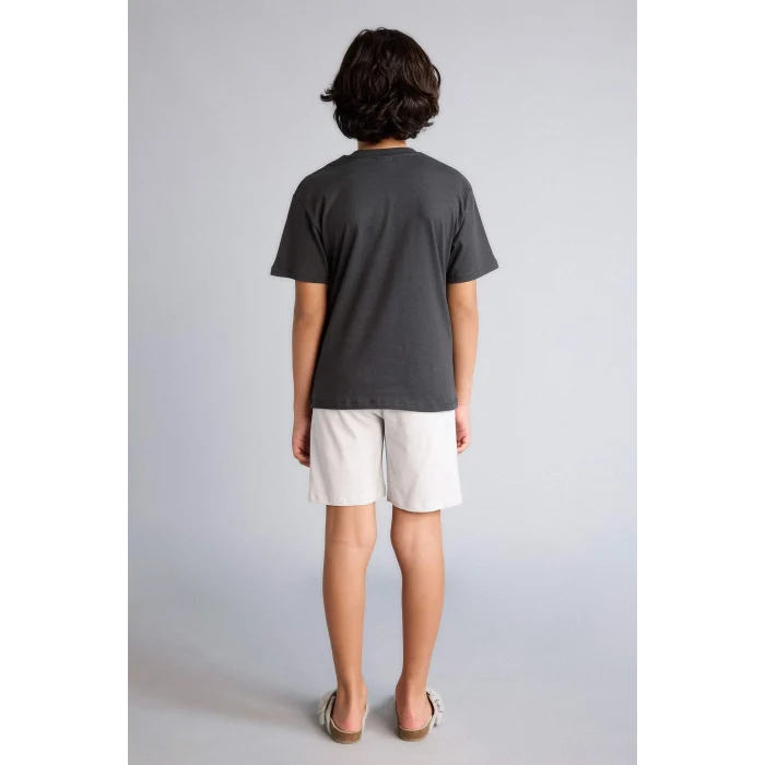 Defacto G8822A8AR202 Antrasit %100 Pamuklu 2li Pijama Takımı Erkek Çocuk