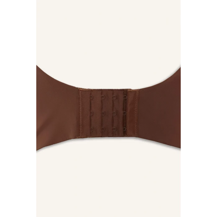 Defacto B8598AXBN307 Kahve Micro Kaplı Push Up Balenli Büyük Beden Sütyen