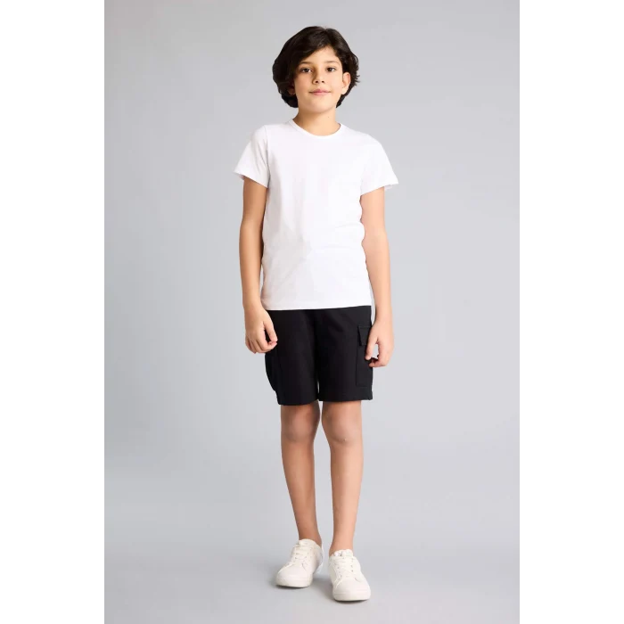 Defacto B5868A8BK27 Siyah Regular Fıt Sweatshirt Kumaşı Şort Erkek Çocuk