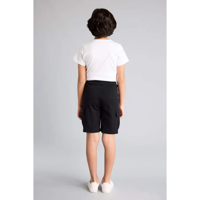 Defacto B5868A8BK27 Siyah Regular Fıt Sweatshirt Kumaşı Şort Erkek Çocuk