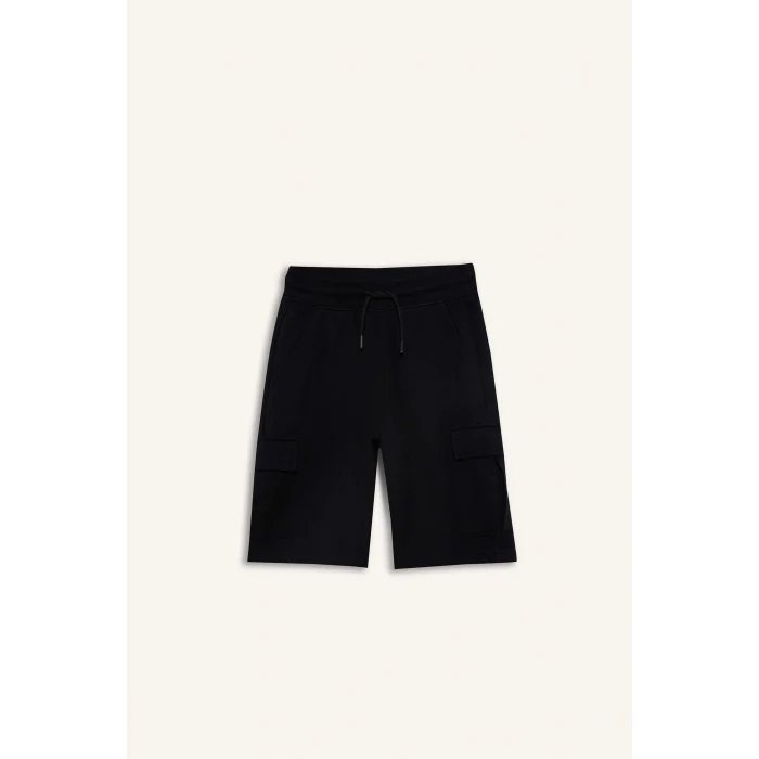 Defacto B5868A8BK27 Siyah Regular Fıt Sweatshirt Kumaşı Şort Erkek Çocuk