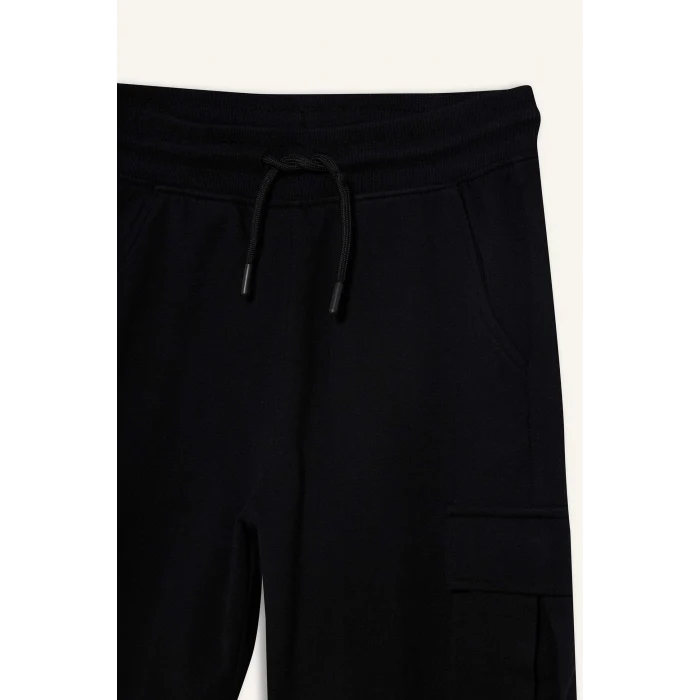 Defacto B5868A8BK27 Siyah Regular Fıt Sweatshirt Kumaşı Şort Erkek Çocuk