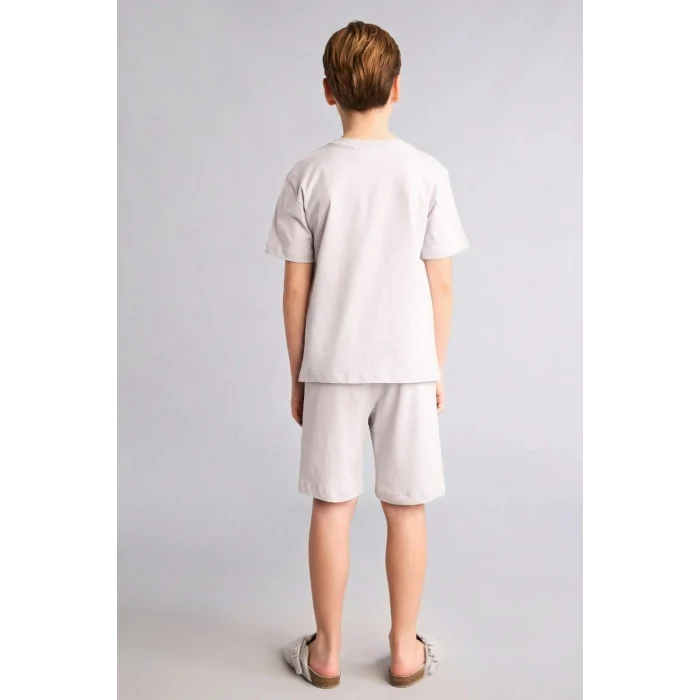 Defacto H4108A8GR184 Gri Dragon Ball Regular Fıt 2li Pijama Takımı Erkek Çocuk