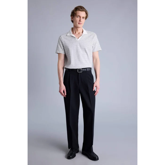 Defacto G1493AXER100 Ekru REGULAR FIT %100 Pamuk Polo Tişört
