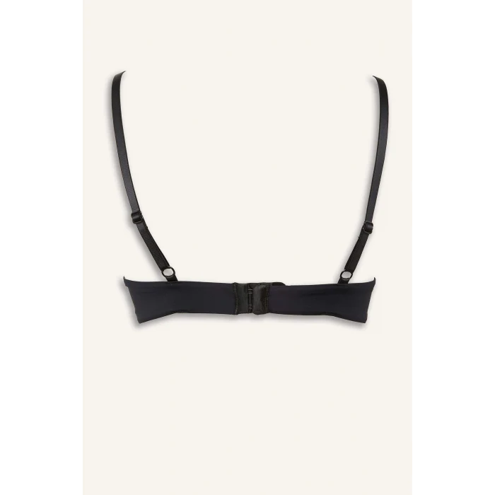 Defacto T8478AZBK81 Siyah Micro Kaplı Full Push Up Balenli Tişört Bra