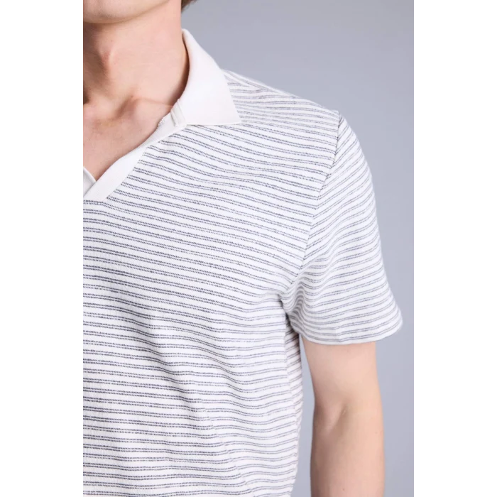 Defacto G1493AXER100 Ekru REGULAR FIT %100 Pamuk Polo Tişört