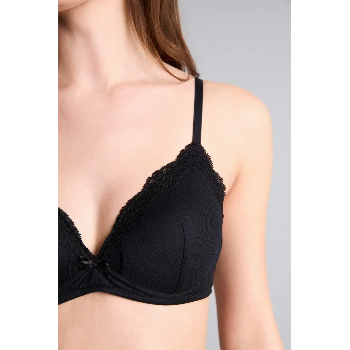 Defacto F6615AXBK81 Siyah Micro Kaplı Dolgusuz Balensiz Bralet