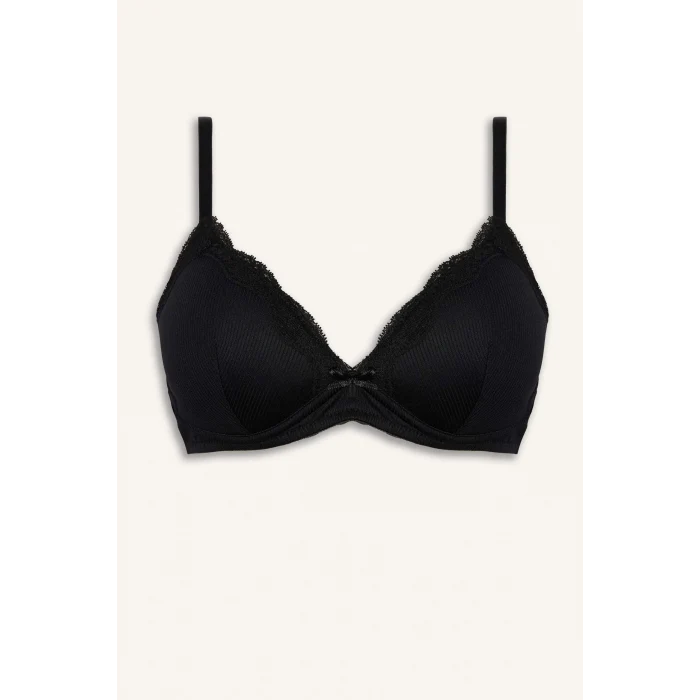 Defacto F6615AXBK81 Siyah Micro Kaplı Dolgusuz Balensiz Bralet