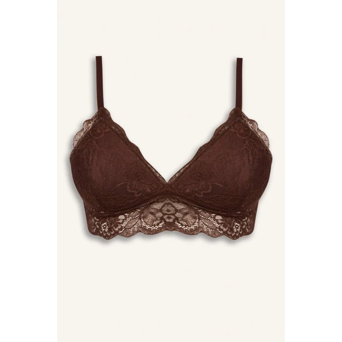 Defacto D7843AXBN318 Kahve Dantelli Kaplı Pedli Balensiz Bralet