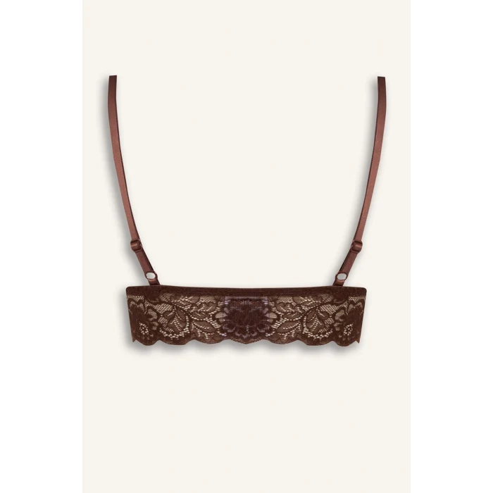 Defacto D7843AXBN318 Kahve Dantelli Kaplı Pedli Balensiz Bralet