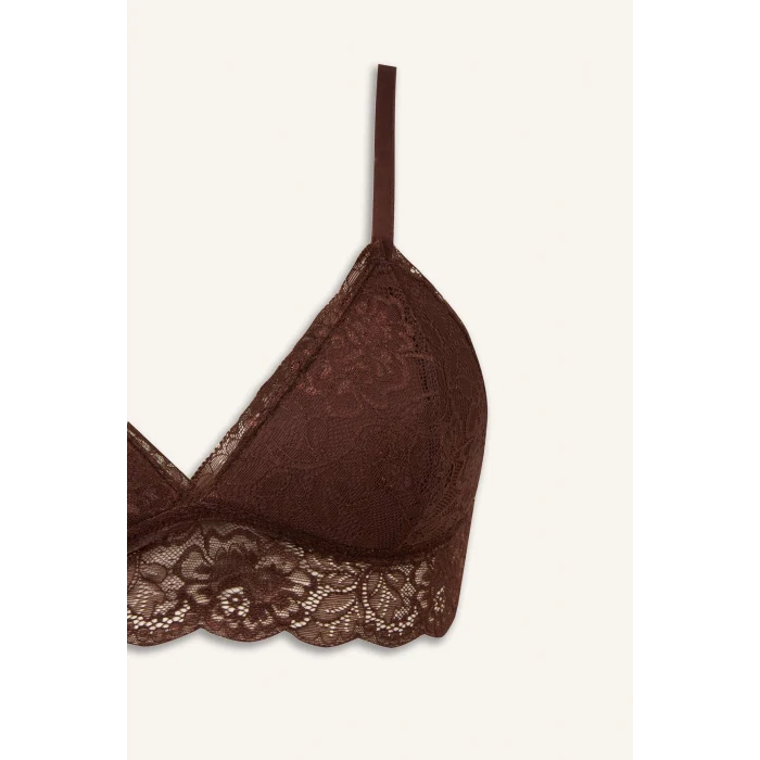 Defacto D7843AXBN318 Kahve Dantelli Kaplı Pedli Balensiz Bralet