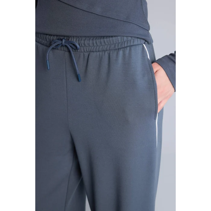Defacto D7128AXAR126 Antrasit Wıde Leg Geniş Paça Standart Boy Modal Sporcu Pantolon