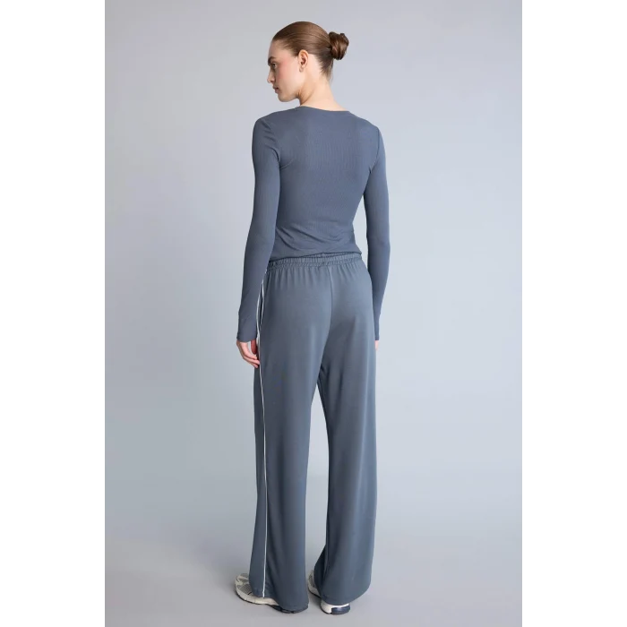Defacto D7128AXAR126 Antrasit Wıde Leg Geniş Paça Standart Boy Modal Sporcu Pantolon