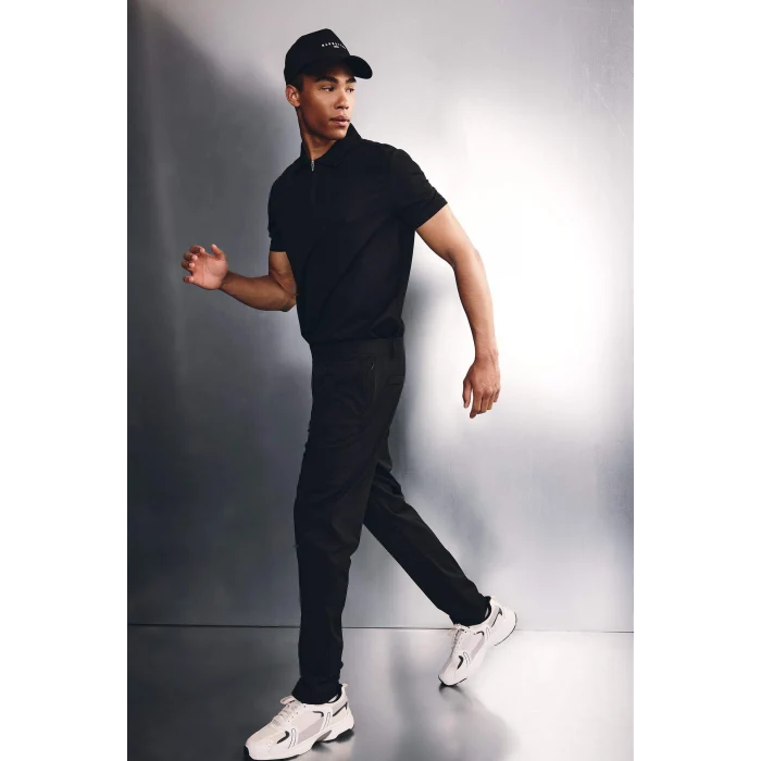 Defacto G8082AXBK81 Siyah Pamuklu Regular Fıt Kısa Kollu Polo Siyah Tişört