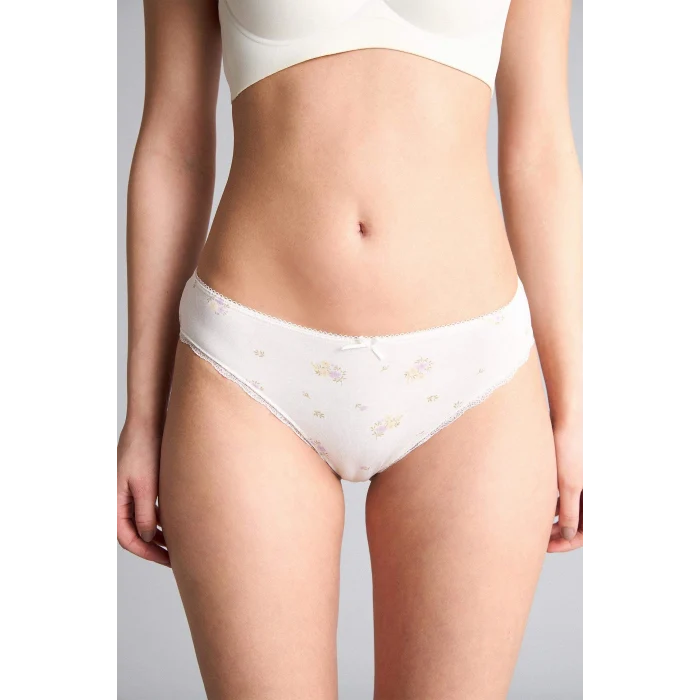 Defacto G8540AXER98 Ekru 3lü Slip Külot