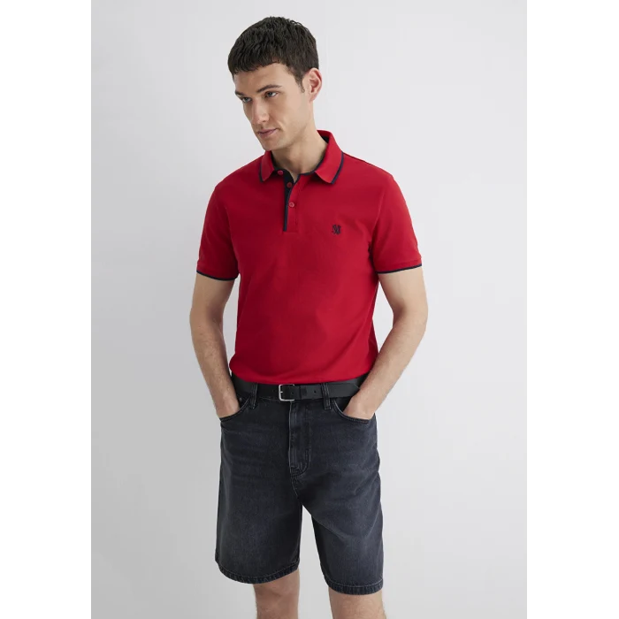 Mavi 062373-28441 Yaka Detaylı Kırmızı Polo Tişört