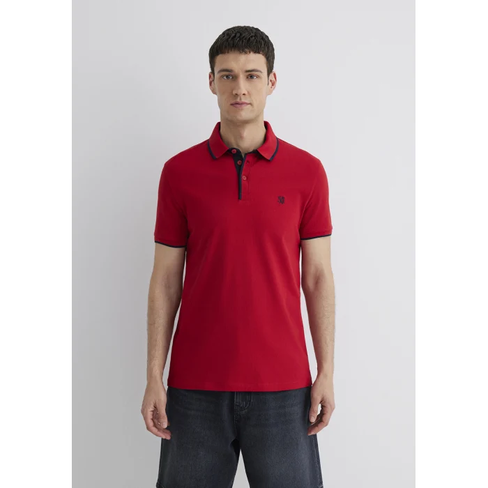 Mavi 062373-28441 Yaka Detaylı Kırmızı Polo Tişört