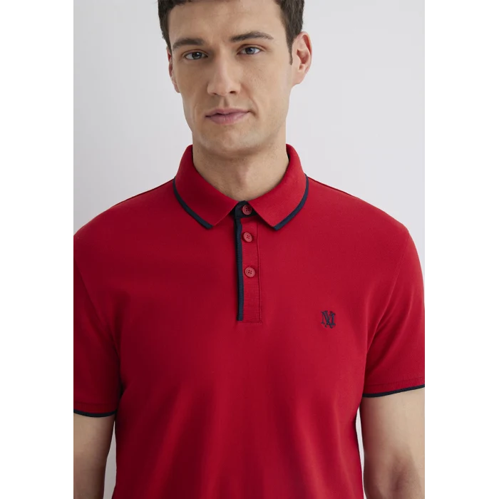 Mavi 062373-28441 Yaka Detaylı Kırmızı Polo Tişört