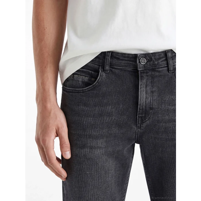 LCW Jeans Antrasit 750 Slim Fit Erkek Jean Pantolon