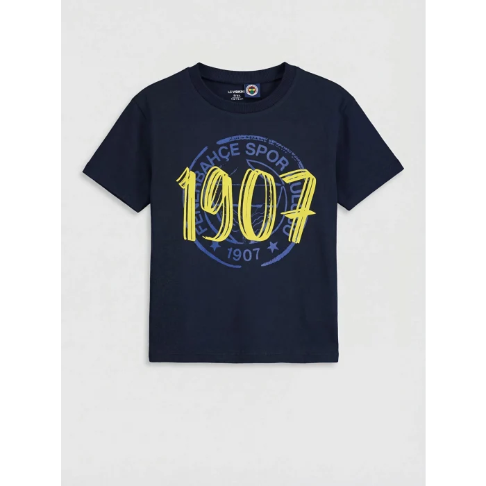 LCW Kids Lacivert Fenerbahçe Baskılı Erkek Çocuk 2li Tişört Takımı