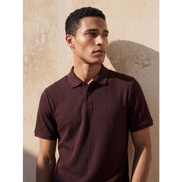 LCW Vision Mürdüm Polo Yaka Çizgili Erkek Tişört